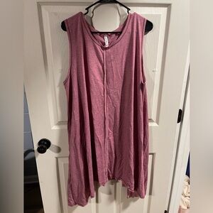 Elegant Sleeveless Pink Tank Top dress